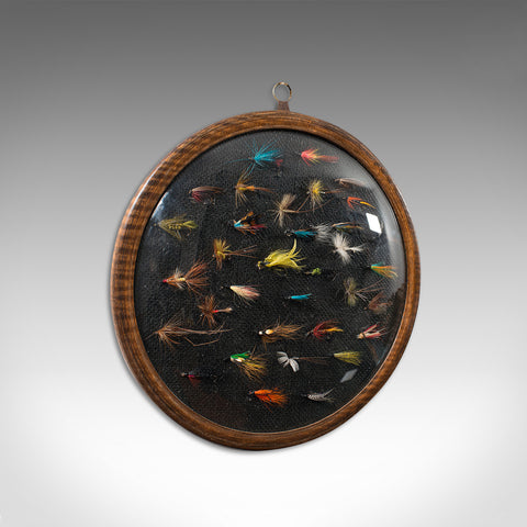 Vintage Fly Fishing Showcase, English, Angling, Display, Tackle, Mid Century