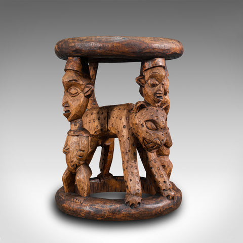 Antique Yoruba Stool, West African, Benin Kingdom, Ceremonial Table, Circa 1900