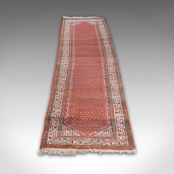 Long Vintage Hallway Runner, Persian, Woollen, Carpet, Mid 20th, Circa 1960