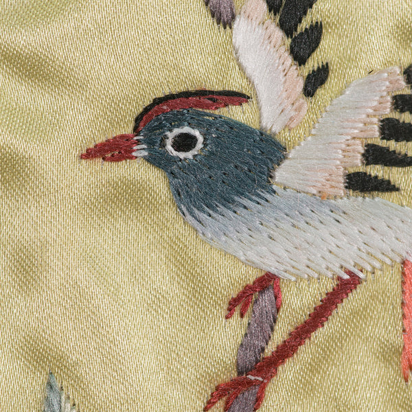 Antique Decorative Silk Panel, Chinese, Framed Needlepoint Tapestry, Circa 1900