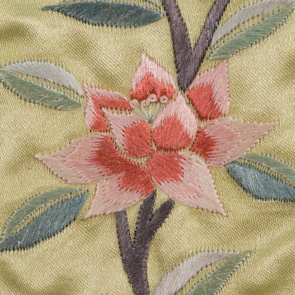 Antique Decorative Silk Panel, Chinese, Framed Needlepoint Tapestry, Circa 1900