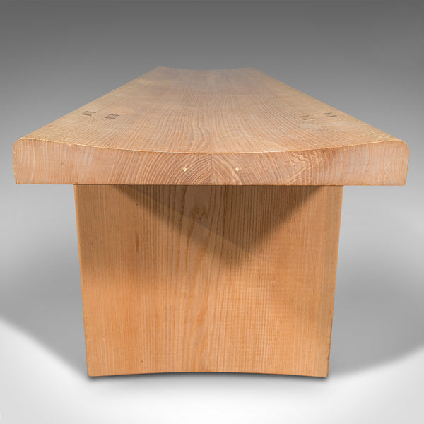 Large Vintage Museum Bench, English, Oak, Dining, Kitchen, Pew, Late 20th, 1980