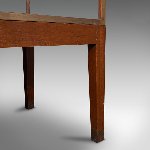 Antique Desktop Showcase, English, Bronze, Mahogany, Display Cabinet, Edwardian