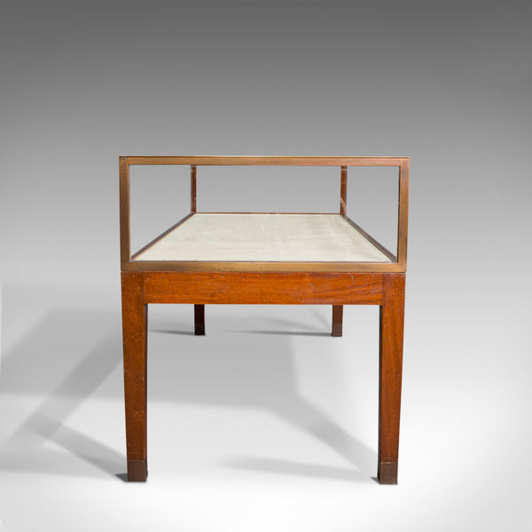 Antique Desktop Showcase, English, Bronze, Mahogany, Display Cabinet, Edwardian