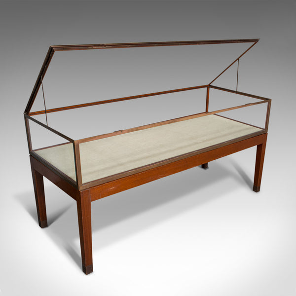 Antique Desktop Showcase, English, Bronze, Mahogany, Display Cabinet, Edwardian