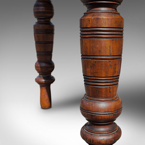 Large Antique Farmhouse Table, English, Pine, Mahogany, Kitchen, Dining, C.1900