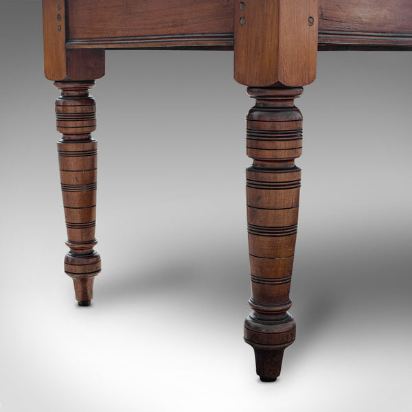 Large Antique Farmhouse Table, English, Mahogany, Pine, Dining, Kitchen, C.1900