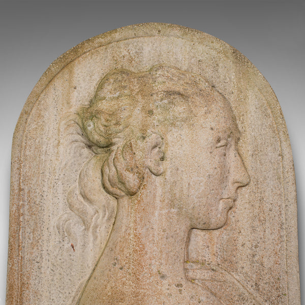 Antique Relief Bust, Italian, Female Masque, Neoclassical, Victorian, Circa 1900