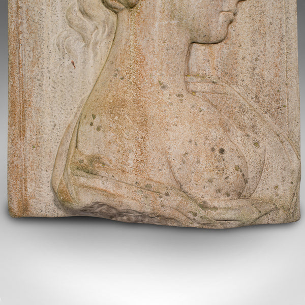 Antique Relief Bust, Italian, Female Masque, Neoclassical, Victorian, Circa 1900