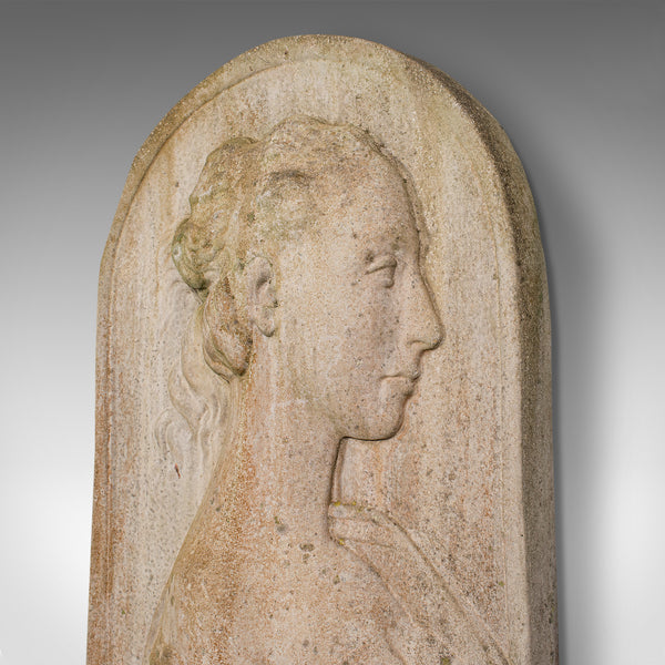 Antique Relief Bust, Italian, Female Masque, Neoclassical, Victorian, Circa 1900