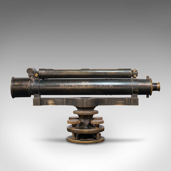 Antique Decorative Dumpy Level, English, Brass, Scientific Instrument, Display