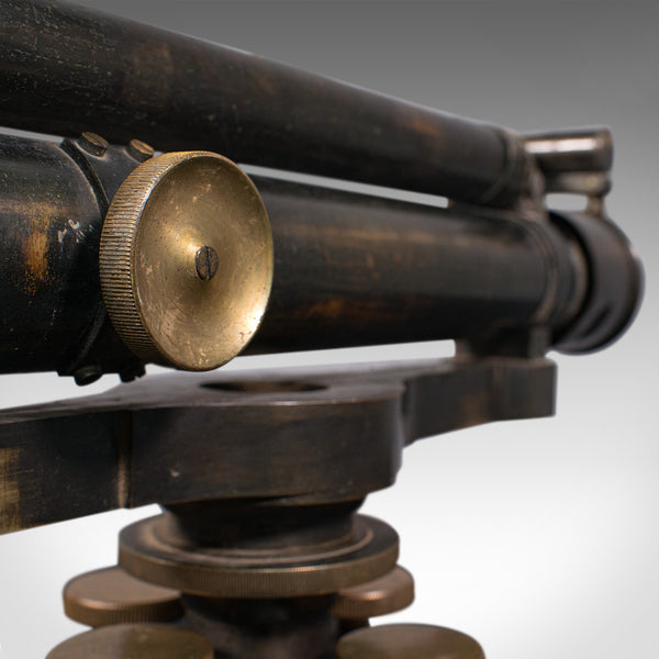 Antique Decorative Dumpy Level, English, Brass, Scientific Instrument, Display