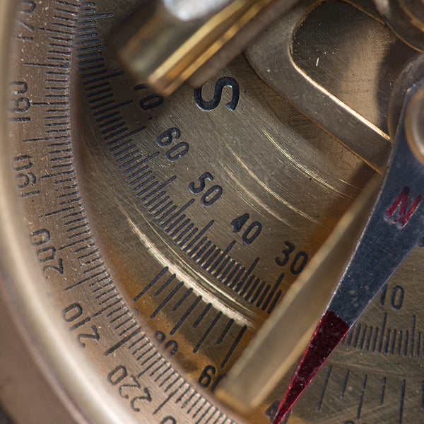 Vintage Pocket Compass, English, Terrestrial, Marine, Navigation, Instrument
