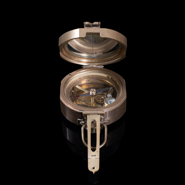Vintage Pocket Compass, English, Terrestrial, Marine, Navigation, Instrument