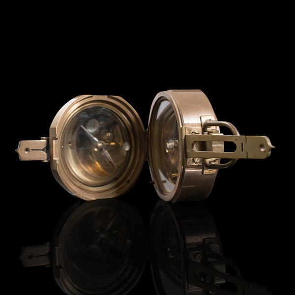 Vintage Pocket Compass, English, Terrestrial, Marine, Navigation, Instrument
