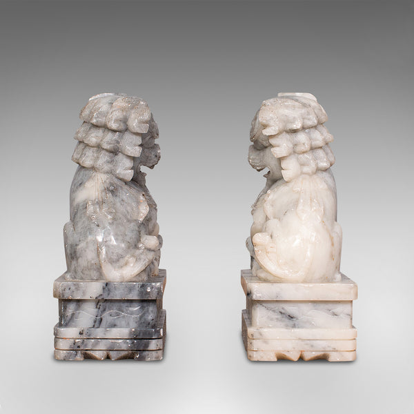 Pair, Antique Decorative Dogs Of Fu, Chinese, Statue, Ornament, Victorian, 1900
