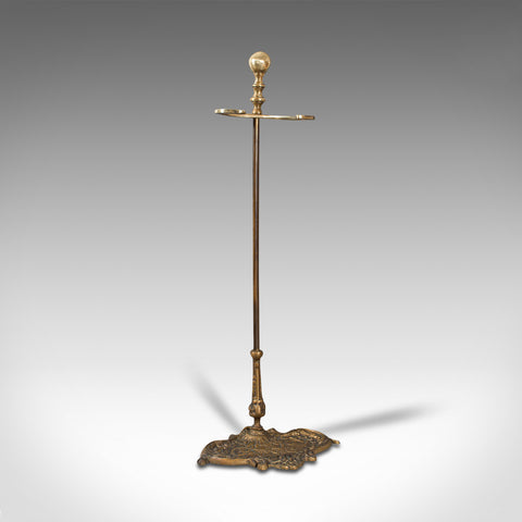 Antique Umbrella Stand, French, Brass, Hallway, Cane, Stick Rack, Art Nouveau