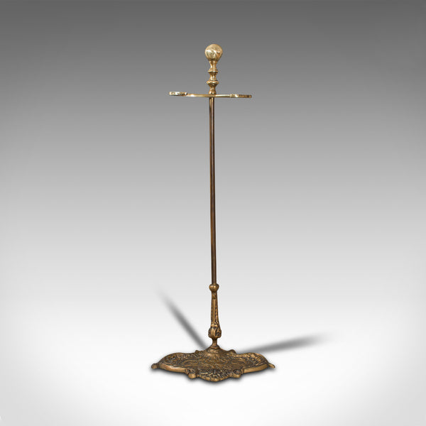 Antique Umbrella Stand, French, Brass, Hallway, Cane, Stick Rack, Art Nouveau