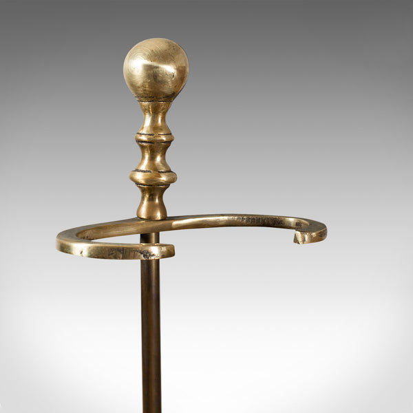 Antique Umbrella Stand, French, Brass, Hallway, Cane, Stick Rack, Art Nouveau