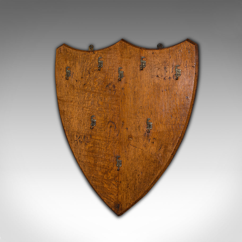 Antique Highland Lodge Key Keep, Scottish Oak, Hallway Rack, Victorian ...