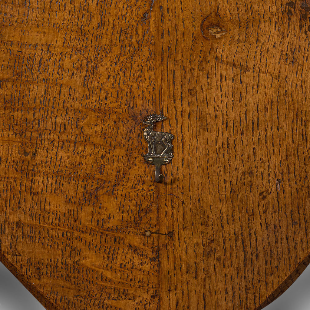 Antique Highland Lodge Key Keep, Scottish Oak, Hallway Rack, Victorian ...