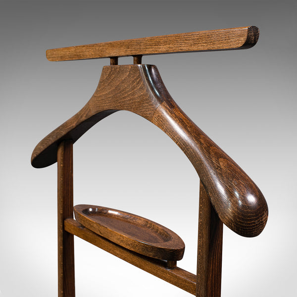 Antique Gentleman's Valet, English, Beech, Bedroom Rack, Nightstand, Edwardian