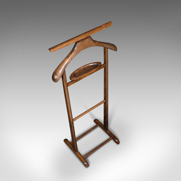 Antique Gentleman's Valet, English, Beech, Bedroom Rack, Nightstand, Edwardian