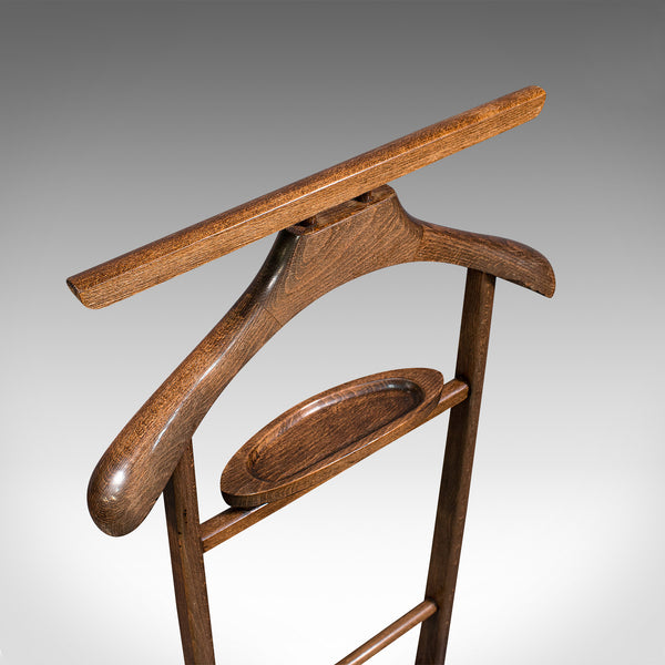 Antique Gentleman's Valet, English, Beech, Bedroom Rack, Nightstand, Edwardian