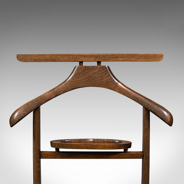 Antique Gentleman's Valet, English, Beech, Bedroom Rack, Nightstand, Edwardian