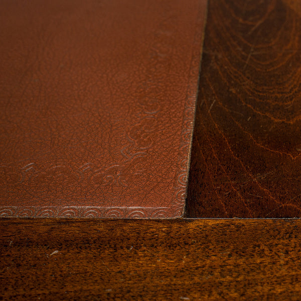 Antique Partners Desk, English, Mahogany, Leather, Writing Table, Edwardian