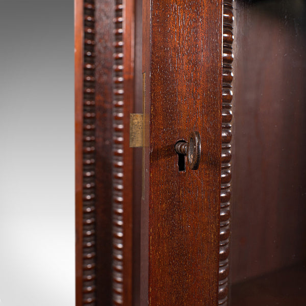 Tall Antique Corner Cabinet On Stand, English, Mahogany, Display Cupboard, 1900