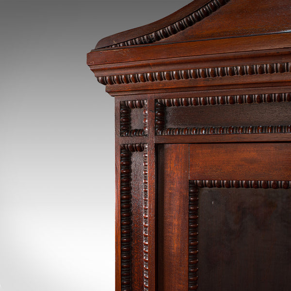 Tall Antique Corner Cabinet On Stand, English, Mahogany, Display Cupboard, 1900