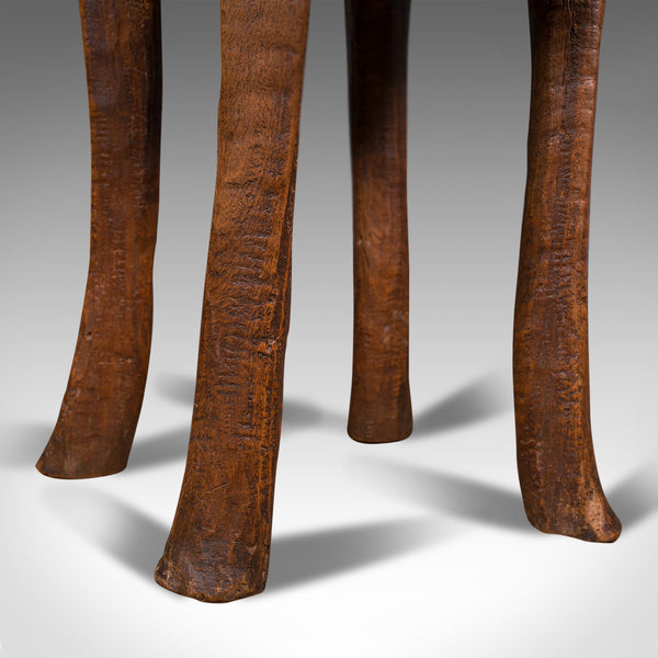 Small Antique Tribal Side Table, Australian, Lamp, Stool, Late Victorian, C.1900
