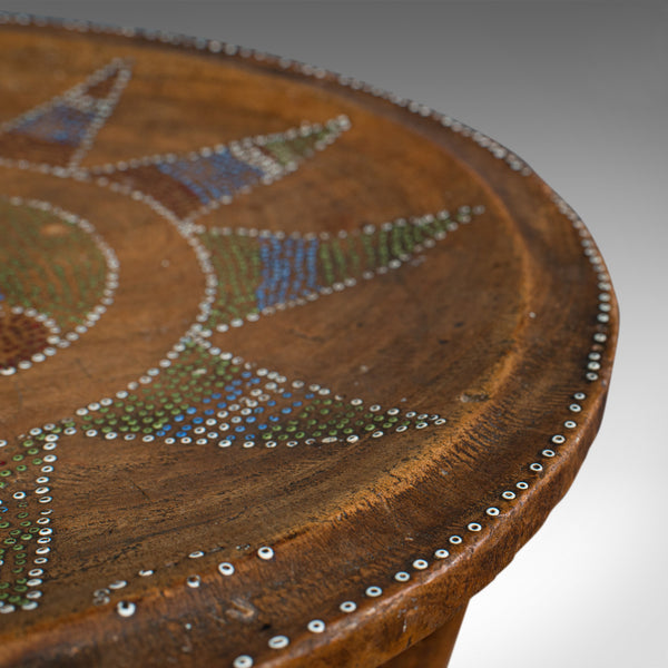 Small Antique Tribal Side Table, Australian, Lamp, Stool, Late Victorian, C.1900