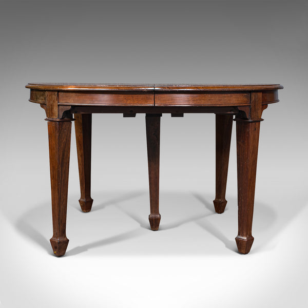 Antique Colonial Campaign Table, Indian, Rosewood, Dining, Extending, Victorian