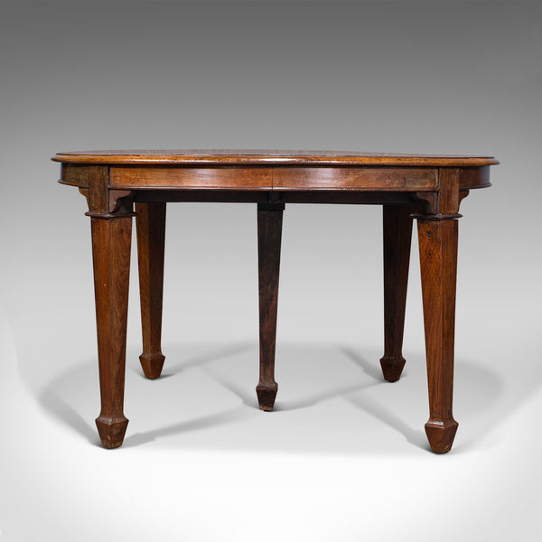 Antique Colonial Campaign Table, Indian, Rosewood, Dining, Extending, Victorian
