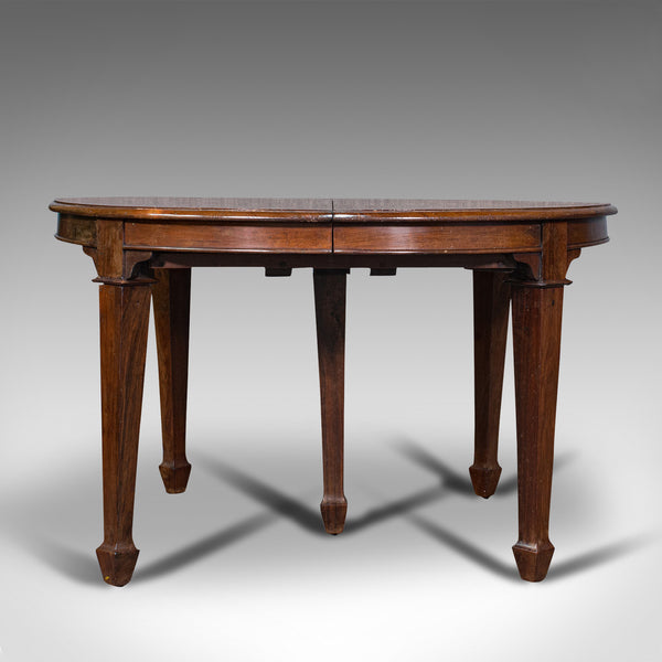 Antique Colonial Campaign Table, Indian, Rosewood, Dining, Extending, Victorian
