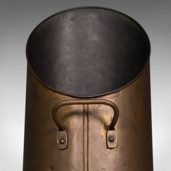 Antique Fire Bucket, English, Copper, Fireside, Coal, Log, Basket, Edwardian