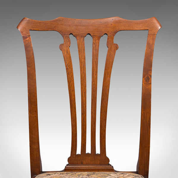 Pair Of Antique Side Chairs, Mahogany, Hall, Dining Seat, Victorian, Circa 1900