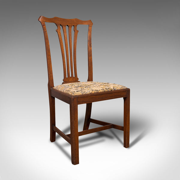 Pair Of Antique Side Chairs, Mahogany, Hall, Dining Seat, Victorian, Circa 1900