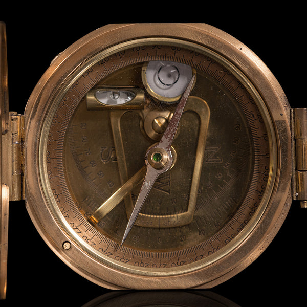 Vintage Pocket Compass, English, Terrestrial, Maritime, Navigation, Instrument