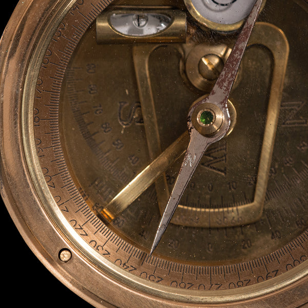 Vintage Pocket Compass, English, Terrestrial, Maritime, Navigation, Instrument