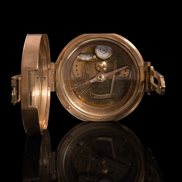 Vintage Pocket Compass, English, Terrestrial, Maritime, Navigation, Instrument