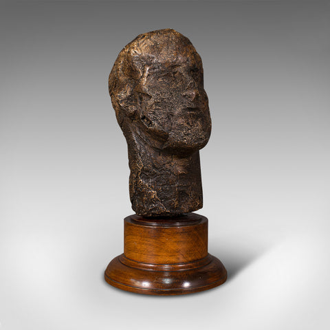 Antique Male Portrait Bust, Continental, Plaster, Sculpture, Victorian, C.1860