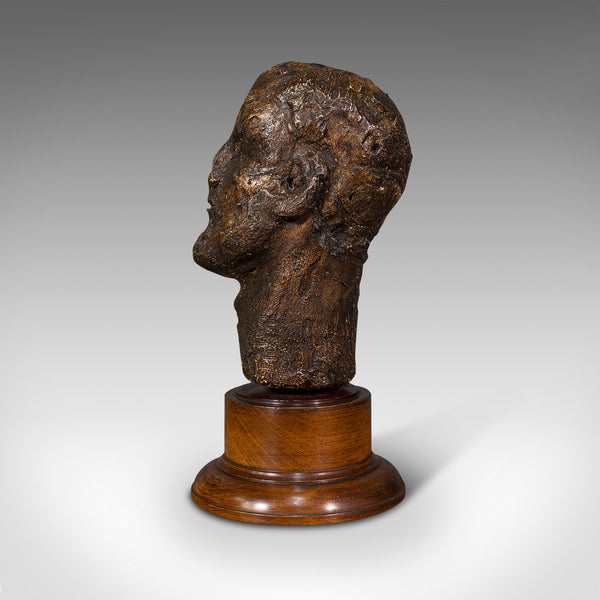 Antique Male Portrait Bust, Continental, Plaster, Sculpture, Victorian, C.1860