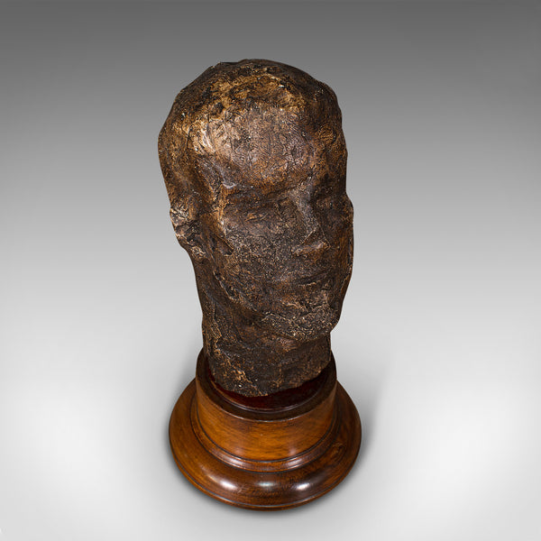 Antique Male Portrait Bust, Continental, Plaster, Sculpture, Victorian, C.1860