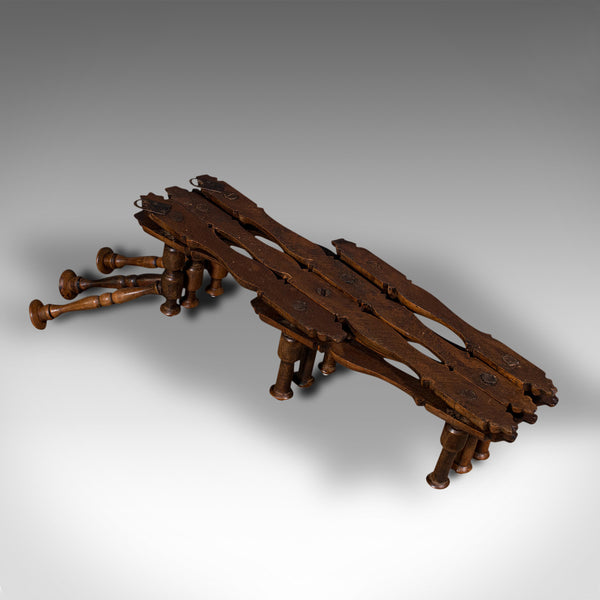 Antique Folding Coat Rack, Scottish, Beech, Hallway, Wall, Hat, Edwardian, 1910