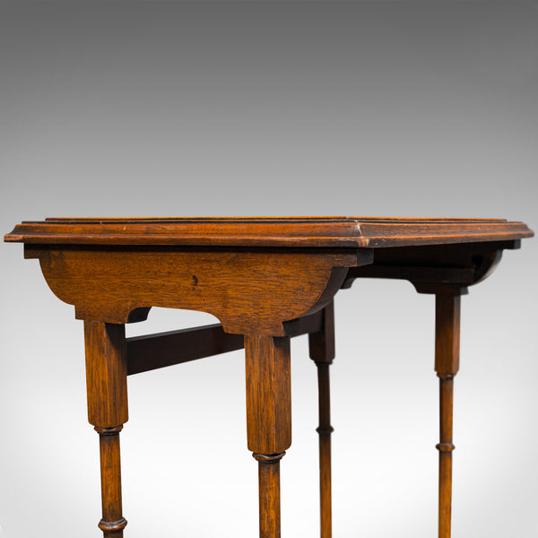 Antique Trio of Nest Tables, English, Walnut, Mahogany, Nesting, Side, Edwardian