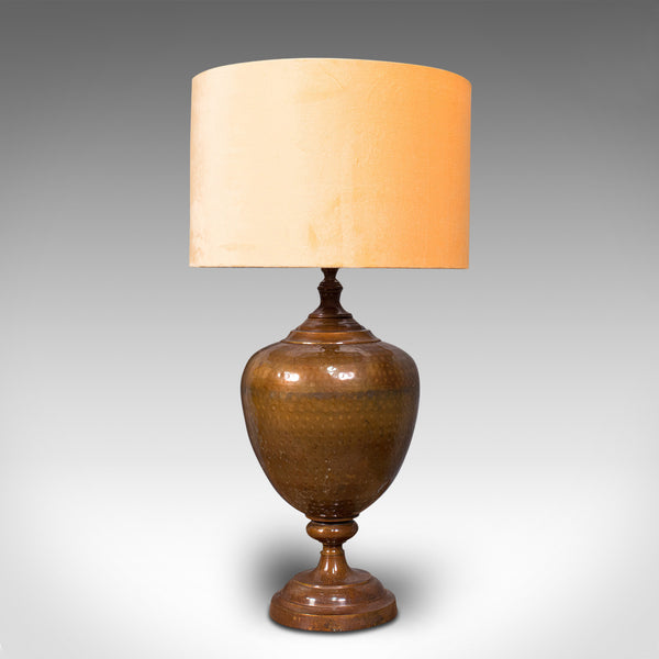 Pair Of, Vintage Table Lamps, English, Brass, Decorative, Side Light, Circa 1940