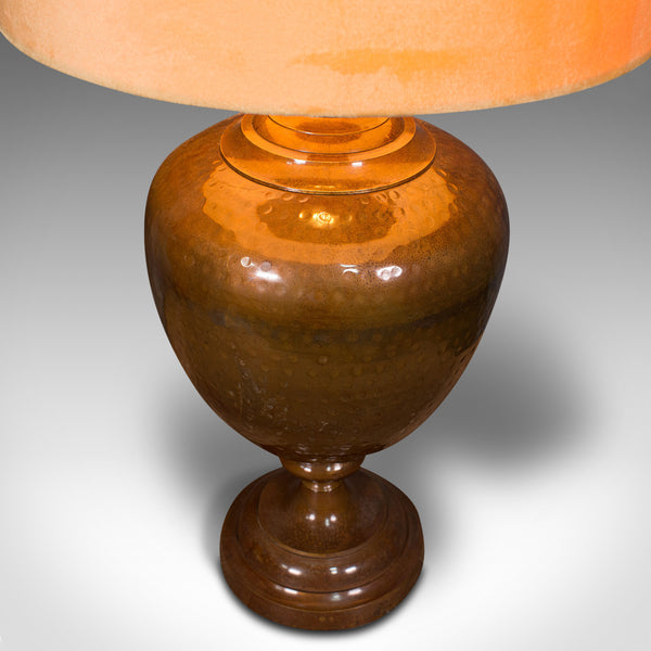 Pair Of, Vintage Table Lamps, English, Brass, Decorative, Side Light, Circa 1940